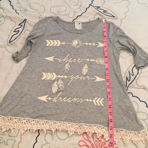 K.Jen Gray Top Size Medium - Picture 5 of 8